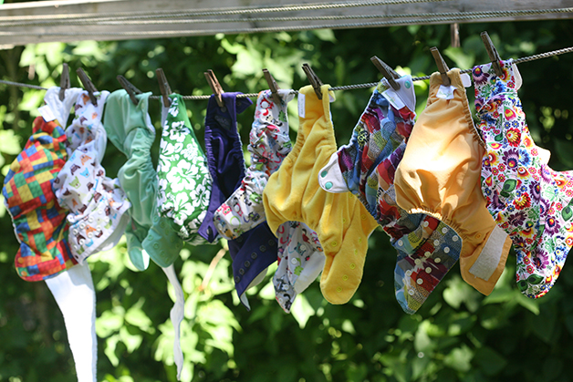 Det aller beste for miljøet, er om du tørker tøybleiene ute i frisk luft. Foto: Linda Berg Gharbi