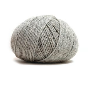 Stickad tröja Häst - garnpaket i Bluum Pure Eco Baby Wool Stickning 2-3 år Ljus grå melerad