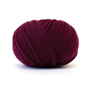 Stickad overall Bambi - garnpaket i Bluum Pure Eco Baby Wool Stickning 4-6 år Burgunder