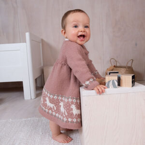 Bluum stickad klänning - Enhörning - Pure Eco Baby Wool