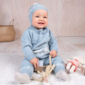 Bluum stickningsset - Val i Pure Eco Baby Wool