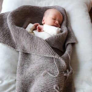 Bluum stickning - Myspåse och Babyfilt i Pure Eco Baby Wool