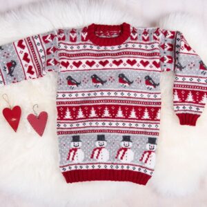 Bluum stickning - Jultröja 4 frg med tomteluva i Soft Merino Ull