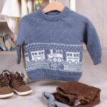 Bluum stickning - Tåg tröja i Pure Eco baby Wool