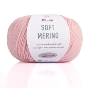 Bluum stickad klänning - Blomsterflickan i Soft Merino Ull Rosa Stickning 3-6 mån