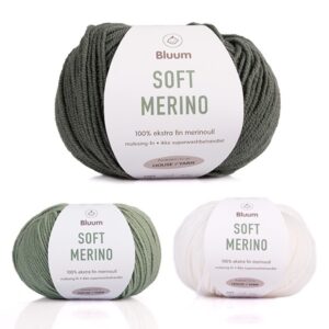 Bluum stickad tröja - Hönsgården i Soft Merino Ull Petrol/Jadegrön Stickning 4-6 år