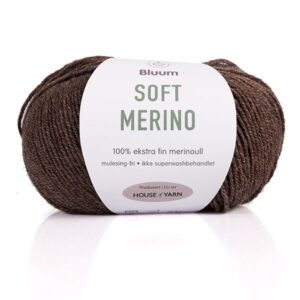 Bluum stickning - byxor i Soft Merino Ull Brun melerad Stickning 4-6 år