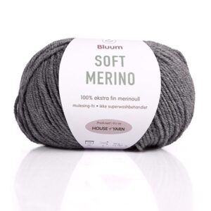 Bluum stickningsset - Räver på isen i Soft Merino Ull Grå melerad Stickning 2-3 år