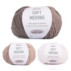 Bluum stickad tröja - Elefanterna badar i Soft Merino Ull Beige Stickning 9-12 mån