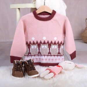 Bluum stickad tröja - Ugglor i månsken i Soft Merino Ull