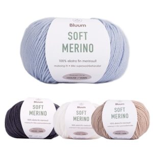 Bluum stickad tröja - Uggla i Soft Merino Ull Ljus blå Stickning 3-6 mån