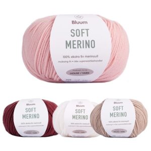 Bluum stickad tröja - Uggla i Soft Merino Ull Rosa Stickning 9-12 mån