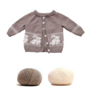 Bluum stickning - Kanin-jacka i Pure Eco Baby Wool