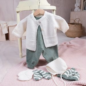 Bluum babyset med hjartan - i Pure Eco baby Wool