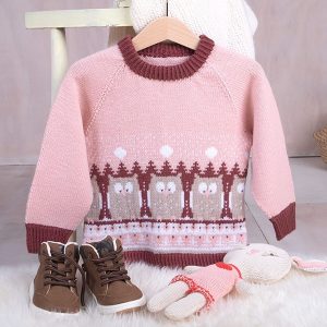 Bluum stickad tröja - Ugglor i månsken i Soft Merino Ull