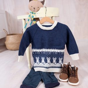 Bluum stickad tröja - Räver på isen i Soft Merino Ull