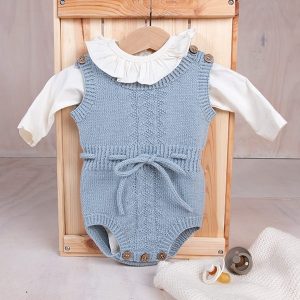 Bluum stickning - 2 Bodys Hardanger-mönster i Pure Eco baby Wool