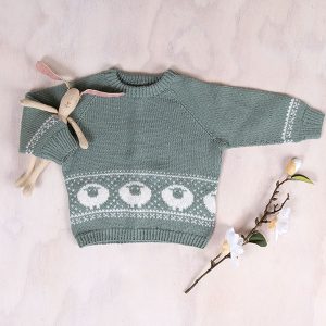 Bluum stickad tröja - Lammet i Pure Eco Baby Wool