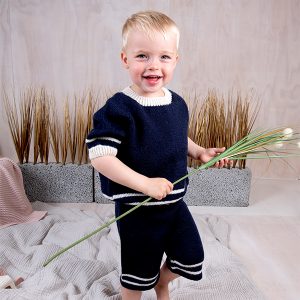Bluum stickning - Sjömansset m/shorts i Pure Eco Baby Wool