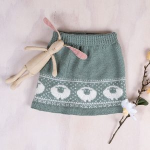 Bluum stickad kjol - Lammet i Pure Eco Baby Wool