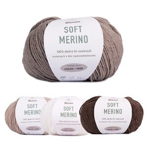 Stickad tröja Igelkott i trädgården - garnpaket i Bluum Soft Merino Ull Stickning 1-2 år Gråbeige melerad