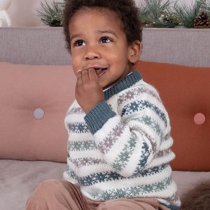 Stickad tröja Stjärnströssel - garnpaket i Bluum Pure Eco Baby Wool