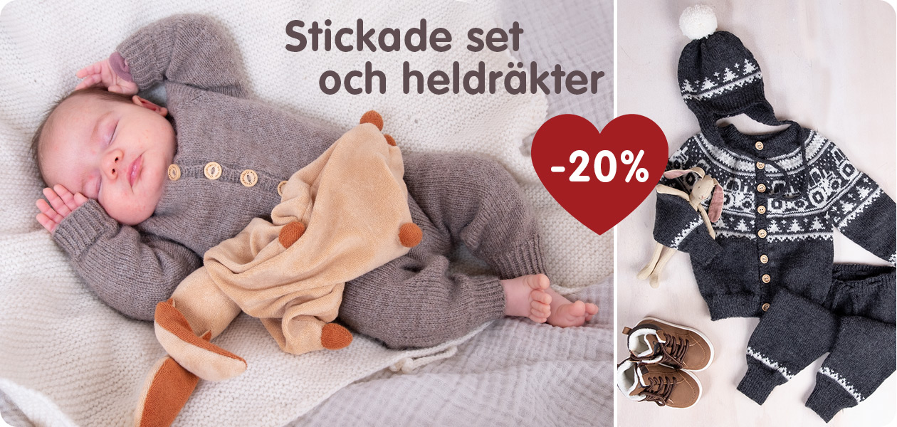 Stickade set och heldräkter