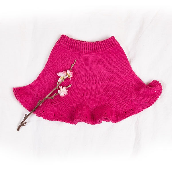 Stickad kjol Danskjol - garnpaket från Bluum i Zarina Merino Ull