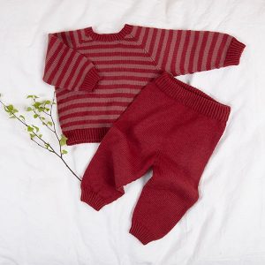 Stickningsset Ränder tröja och byxsor - garnpaket från Bluum i Zarina Merino Ull