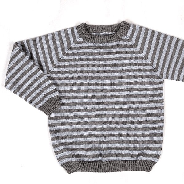 Stickningsset Ränder tröja och byxsor - garnpaket från Bluum i Zarina Merino Ull