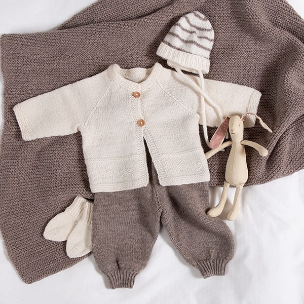 Stickningsset Babypaket Stjärna - garnpaket i Bluum Pure Eco baby Wo