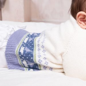 Stickat set Segelbåtar kofta och byxa - garnpaket i Bluum Soft Merino Ull