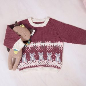 Stickat set Räver på isen - garnpaket i Bluum Soft Merino Ull
