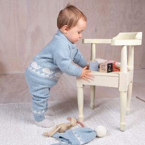 Stickat set Val - garnpaket i Bluum Pure Eco Baby Wool