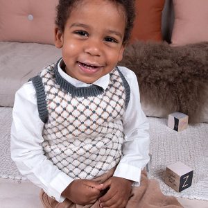 Stickat set Kalasväst m/byxa och tomteluva - garnpaket i Bluum Soft Merino Ull