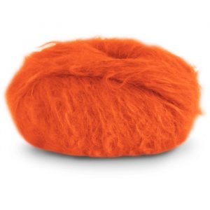 Stickad kofta Lavendel - garnpaket från Bluum i Fnugg Stickning 3-4 år Orange