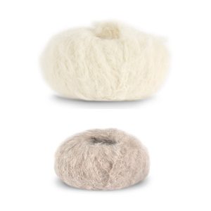 Stickad tröja Strå till dam - garnpaket från Bluum i Fnugg Stickning XL Natur/Sand