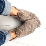 Bluum tofflor - gratis stickbeskrivning