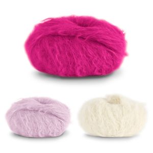 Stickad tröja Sjögräs till dam - garnpaket från Bluum i Fnugg Stickning XS-S Pink/Pärlrosa
