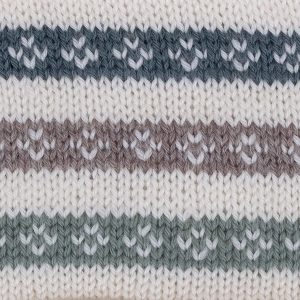 Stickad tröja Randiga pussar - garnpaket i Bluum Pure Eco Baby Wool Stickning 2-3 år Grön