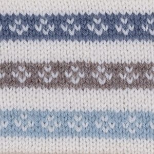 Stickad tröja Randiga pussar - garnpaket i Bluum Pure Eco Baby Wool Stickning 2-3 år Ljus blå