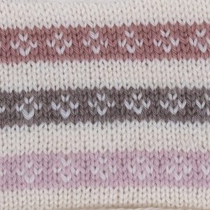 Stickad tröja Randiga pussar - garnpaket i Bluum Pure Eco Baby Wool Stickning 6-8 år Rosa