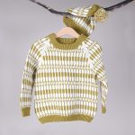 Stickat set tröja Lärka och mössa - garnpaket i Bluum Pure Eco Baby Wool