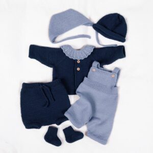 Stickat set Bebispaket Trille - garnpaket i Bluum Pure Eco baby Wool