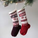 Stickade Julstrumpor Julgrisar och valfria namn - garnpaket i Bluum Pure Eco Baby Wool