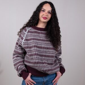 Stickad tröja Lärka till dam - garnpaket i Bluum Pure Eco Baby Wool