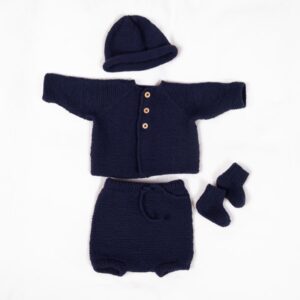 Stickat set Bebisset Trille G2- garnpaket i Bluum Pure Eco Baby Wool