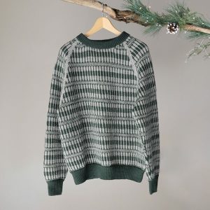 Stickad tröja Lärka till män - garnpaket i Bluum Pure Eco Baby Wool