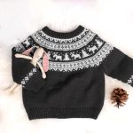 Stickad tröja Vinternatt - garnpaket i Bluum Pure Eco Baby Wool