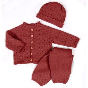 Stickat set Bebisset Madicken - garnpaket i Bluum Soft Merino Ull